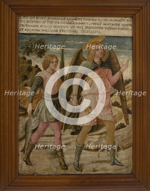 Tobias with Archangel Raphael, ca 1460. Creator: Gozzoli, Benozzo (ca 1420-1497).