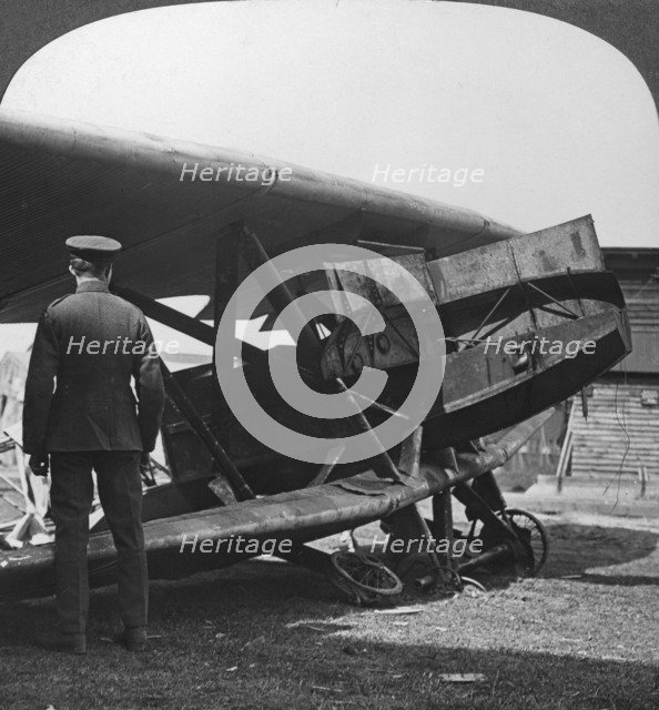 'Armour plated German plane used to attack the Allied trenches', World War I, c1914-c1918. Artist: Realistic Travels Publishers