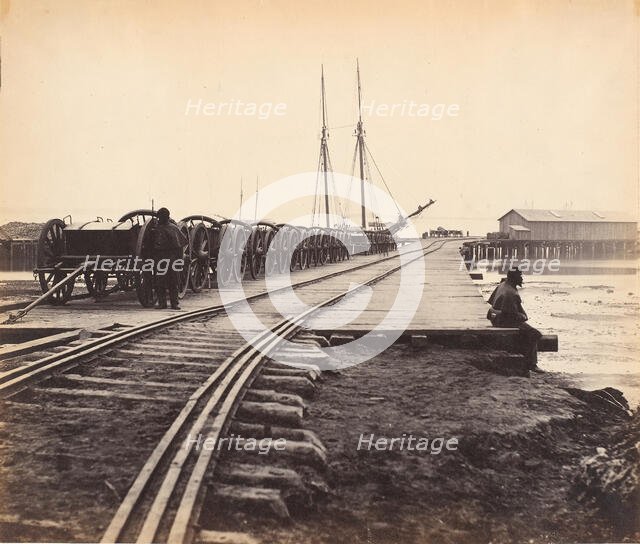 Ordnance Wharf, City Point, Virginia, 1865. Creator: Thomas C. Roche.