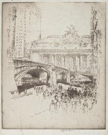 The Approach to the Grand Central, New York, 1919. Creator: Joseph Pennell.