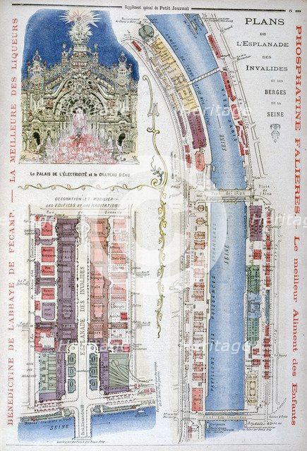 Plan for the Esplanade des Invalides, Universal Exhibition of 1900, Paris, 1900. Artist: Unknown