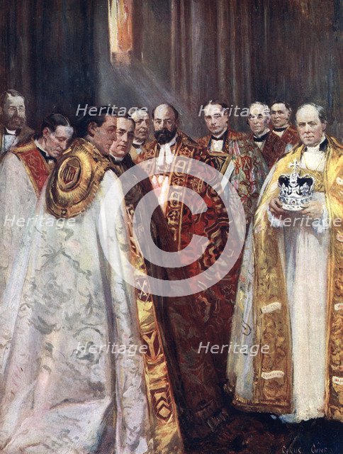 The Archbishop of Canterbury and York, and other prelates, the Coronation. Artist: Unknown