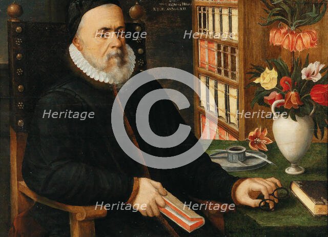 Portrait of a scholar (Carolus Clusius 1526-1609), 1589. Creator: Valckenborch, Marten van (1535-1612).