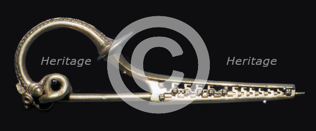 Gold Roman fibula, 1st century. Artist: Unknown