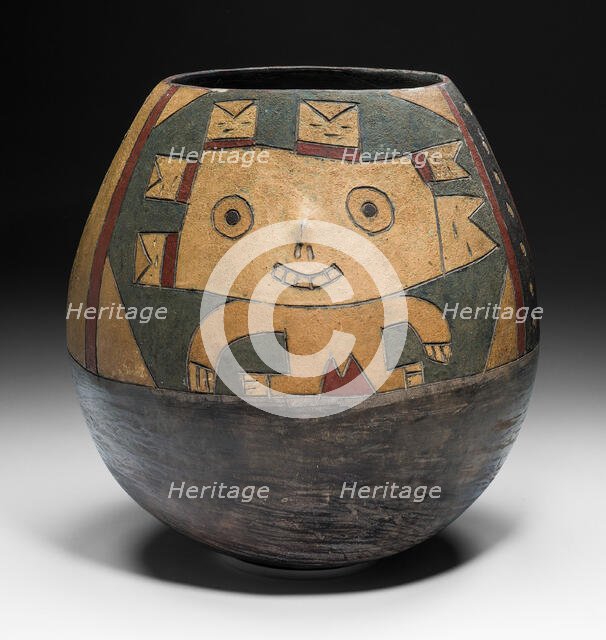 Jar with Anthropomorphic Figure, 650/150 B.C. Creator: Unknown.