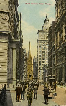 Wall Street, New York City, New York, USA, c1890-c1909(?). Artist: Unknown