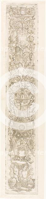 Triton Ridden by a Child, plate one of Twelve Ornament Panels, c.1505-20. Creator: Giovan Pietro Birago.