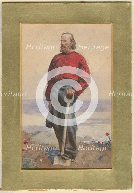 Giuseppe Garibaldi Island at the Capri Island, 1860. Artist: Houghton, Arthur Boyd (1836-1875)