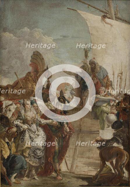Anthony Leading Cleopatra on board, 1748-1750. Creator: Giovanni Battista Tiepolo.