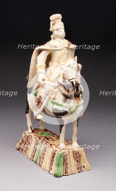 Prussian Hussar, Staffordshire, 1750/65. Creator: Staffordshire Potteries.