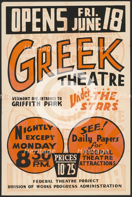Greek Theatre, Los Angeles, [193-]. Creator: Unknown.