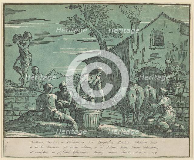 Pastoral Scene, 1741. Creator: Anton Maria Zanetti.