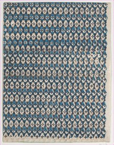 Sheet with overall diamond pattern, late 18th-mid-19th century., late 18th-mid-19th century. Creator: Anon.