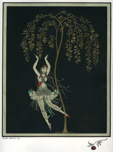 Tamara Karsavina in the ballet The Firebird by I. Stravinsky. Artist: Barbier, George (1882-1932)