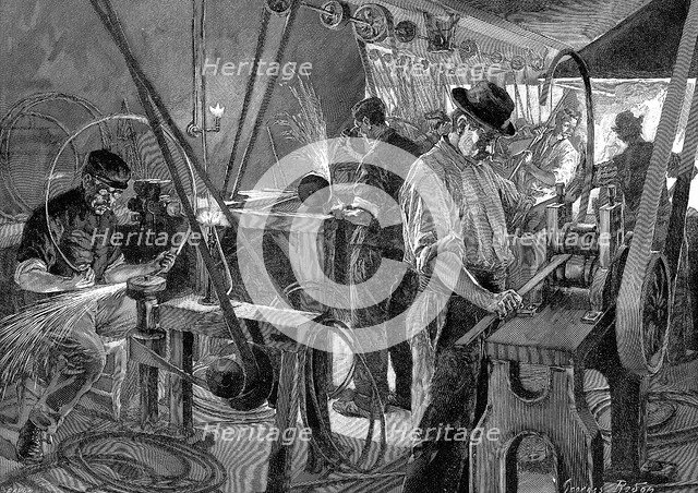 Bicycle manufacture, France, 1896. Artist: Unknown