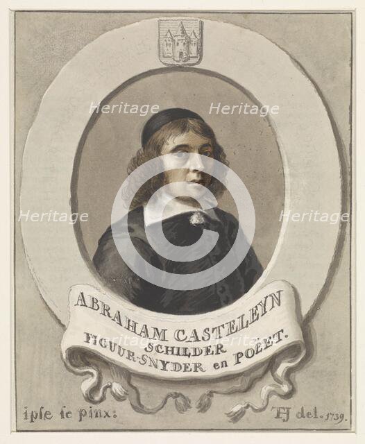 Portrait of Abraham Casteleyn, 1739. Creator: Tako Hajo Jelgersma.