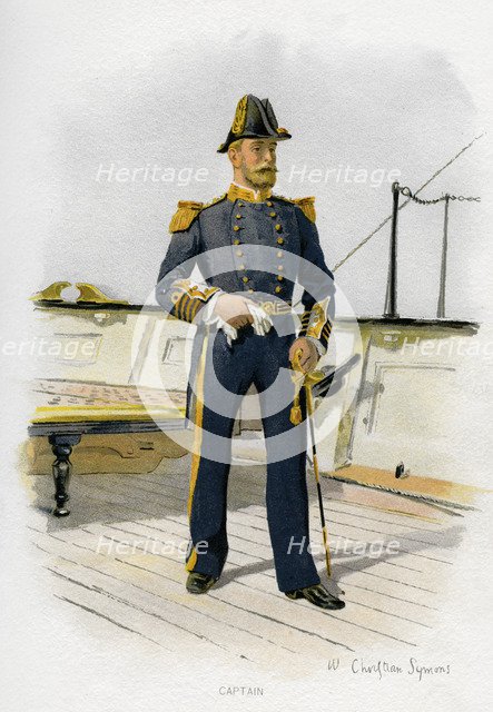 Royal Navy Captain, c1890-c1893.Artist: William Christian Symons
