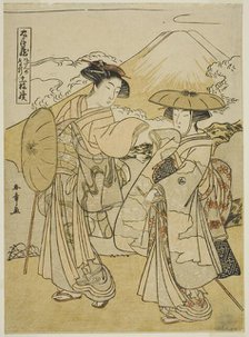 Act Eight: Bridal Journey, from the play "Treasury of Loyal Retainers..., Japan, c.1779/80. Creator: Shunsho.