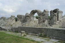 Partial view of the amphitheater ruins, ancient city of Salona, Solin, Croatia, 2018.  Creator: Unknown.