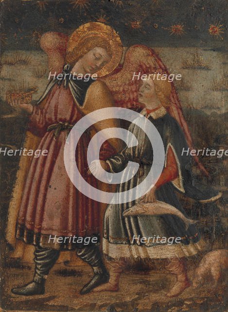 The Archangel Raphael and Tobias, possibly 1457-63. Creator: Neri di Bicci.