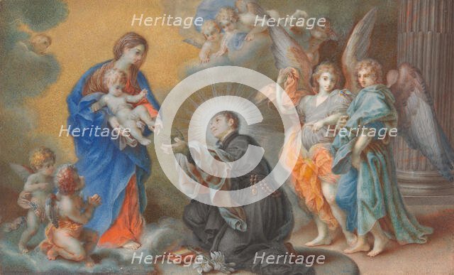 Madonna and Child Appearing to Saint Louis Gonzaga, c. 1750. Creator: Veronica Stern.