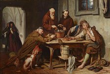 The monastery soup, 1838. Creator: Josef Danhauser the Younger.
