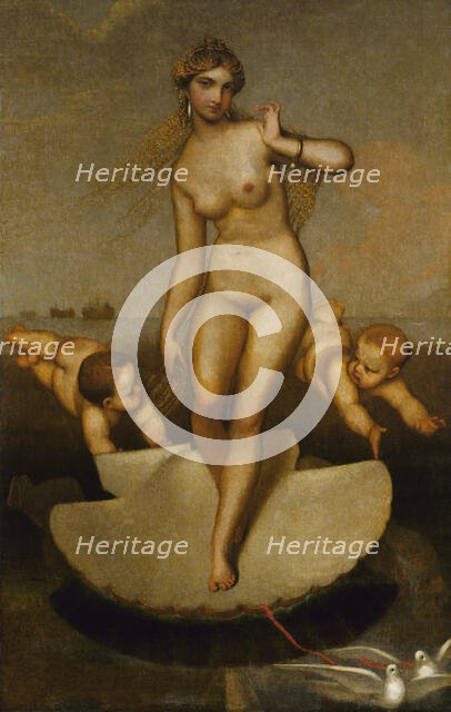 Venus Guiding Eneas and the Trojans to the Latin Shore, 1862. Creator: William Page.