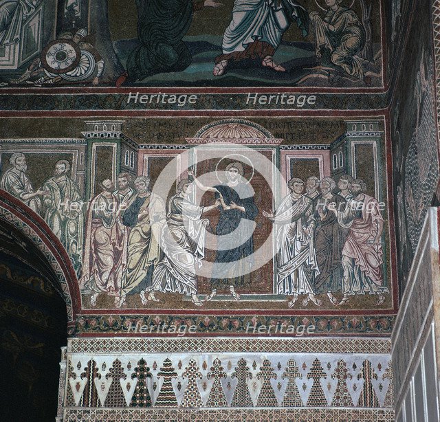 A mosaic of Doubting Thomas, 12th century. Artist: Unknown