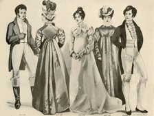 'Clothing from 1812-1828', 1907, (1937). Creator: Cecil W Trout.