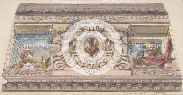 Design for Cove, Hôtel Cahen d'Anvers, second half 19th century. Creators: Jules-Edmond-Charles Lachaise, Eugène-Pierre Gourdet.