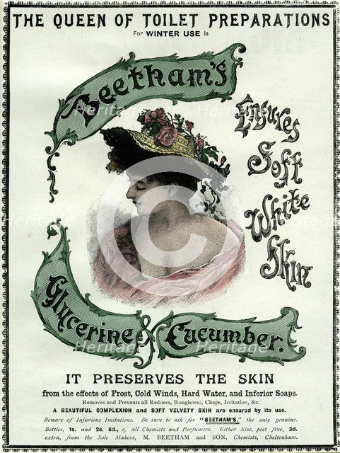 Beetham's Glycerine and Cucumber Cream, 19th century. Artist: Unknown