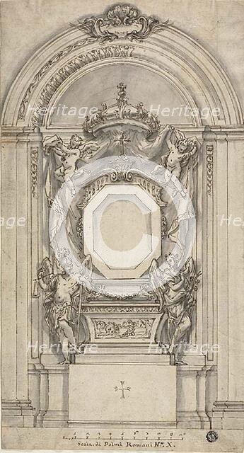 Design for a Tomb, 1677/1747. Creator: School of Francesco Solimena Italian, 1657-1747.