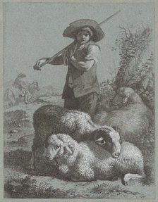 Shepherd Boy with Sheep, 1764. Creator: Francesco Londonio.