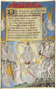 The Last Judgment from Les Sept Articles de la Foi by Jean Chappuis, c. 1470. Creator: Francois Fouquet.