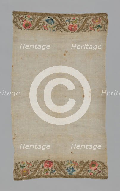 Towel/Napkin, Turkey, 1875/1900. Creator: Unknown.