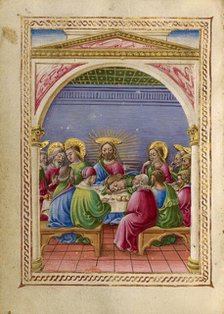 The Last Supper; Gualenghi-d'Este Hours, about 1469. Creator: Taddeo Crivelli.