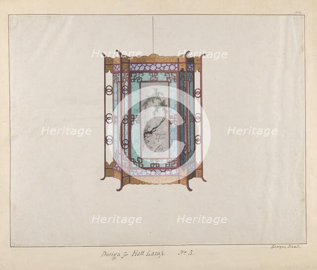 Design for a Hall Lamp, ca. 1800-1810 . Creator: Lamqua.