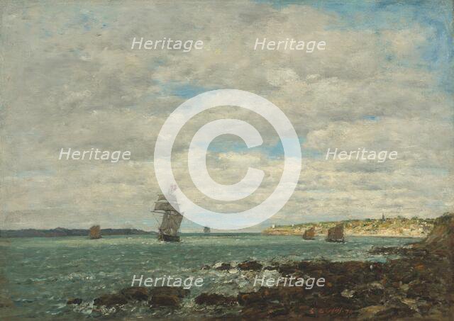 Coast of Brittany, 1870. Creator: Eugene Louis Boudin.