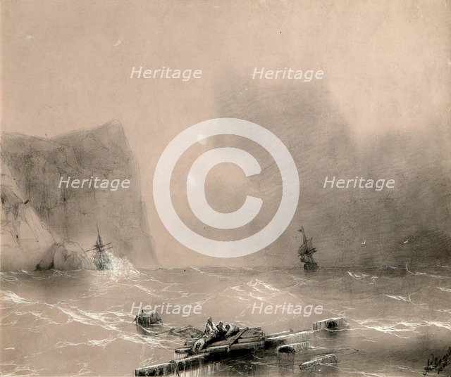 The disaster of the British fleet off the coast of Balaclava on November 14th, 1854, 1854. Artist: Aivazovsky, Ivan Konstantinovich (1817-1900)