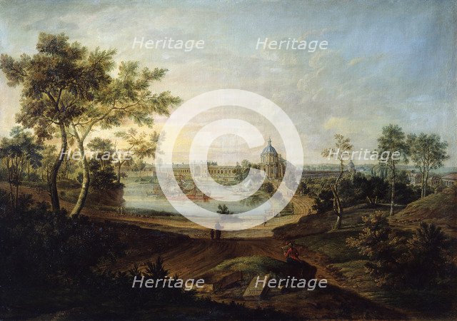 'View of the Great Palace in Oranienbaum', 1758.  Artist: Friedrich Hartmann Barisien