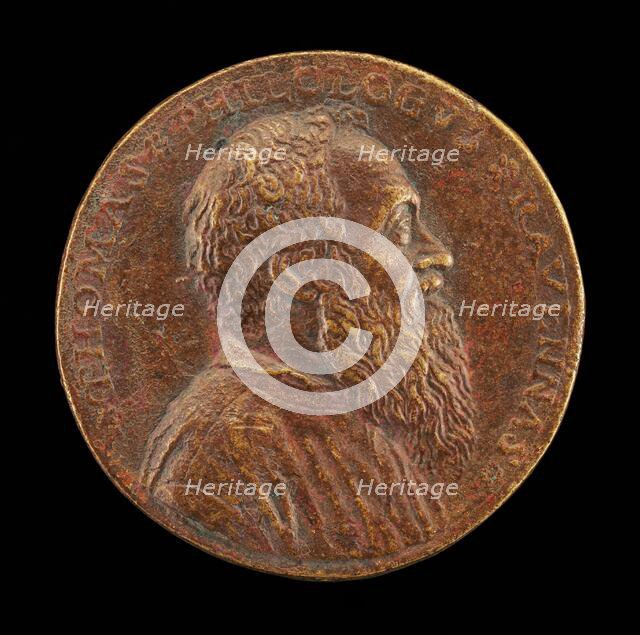 Tommaso Rangone, 1493-1577, Physician of Ravenna [obverse], 1562. Creator: Matteo Pagani.