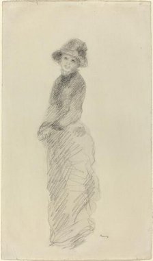 Young Woman Standing, c. 1880. Creator: Pierre-Auguste Renoir.