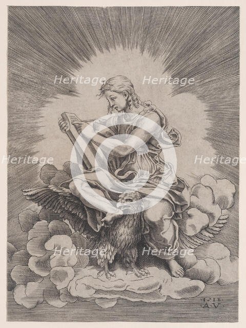 Saint John, dated 1518. Creator: Agostino Veneziano.