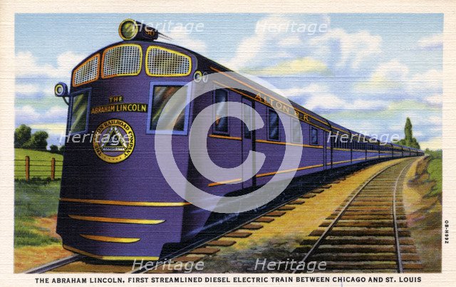 The 'Abraham Lincoln', streamlined diesel electric train, 1940. Artist: Unknown