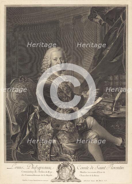 Louis Phelypeaux, comte de Saint Florentin, 1761. Creator: Johann Georg Wille.