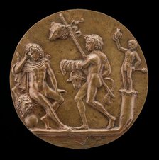 Hercules (?) with Bacchic Figures, second half 15th century. Creator: Master IO.FF..