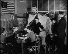 Civilians Voting in the Presidential Election, 1932. Creator: British Pathe Ltd.