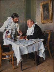 In a restaurant, 1887. Artist: Makovsky, Vladimir Yegorovich (1846-1920)