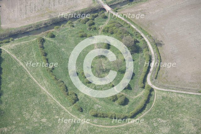 Castle Hill at Swine, the remains of a medieval motte, East riding of Yorkshire, 2016. Creator: Dave MacLeod.