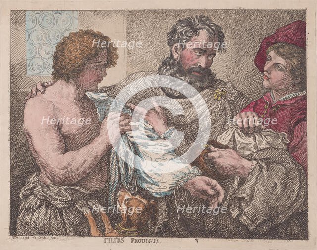 Filus Prodigus (The Prodigal Son), 1783-95., 1783-95. Creator: Thomas Rowlandson.